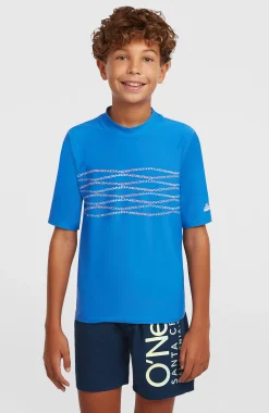 Enfant O'Neill Maillots De Bain|Protection Anti-Uv-Enfants Graphic Lycra à manches courtes| Bleu