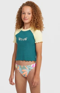 Enfant O'Neill Protection Anti-Uv|T-Shirts & Tops-EnfantsT-shirt côtelé Colour-Block| Vert Mix