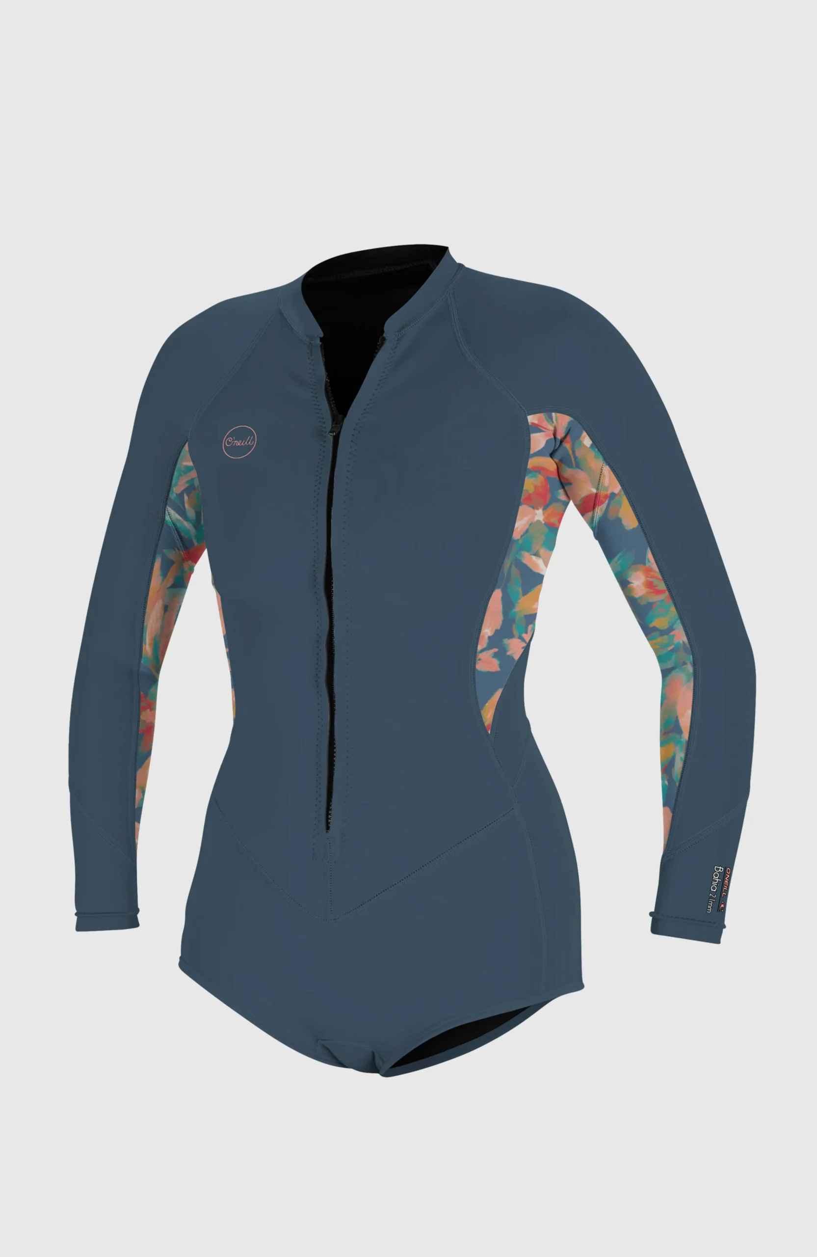 Femme O'Neill Combinaisons|Protection Anti-Uv-FemmesBahia 2/1mm Front Zip Long Sleeve Spring Wetsuit| Bleu