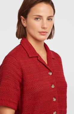 Femme O'Neill Chemises & Blouses|Protection Anti-Uv-FemmesChemise crochet O'Riginals| Rouge