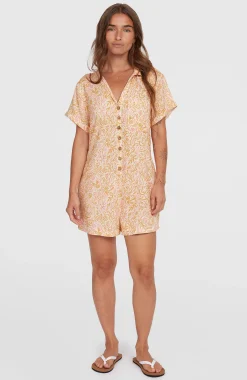 Femme O'Neill Robes, Combinaisons Et Jupes|Protection Anti-Uv-FemmesCombishort Women of the Wave| Blanc