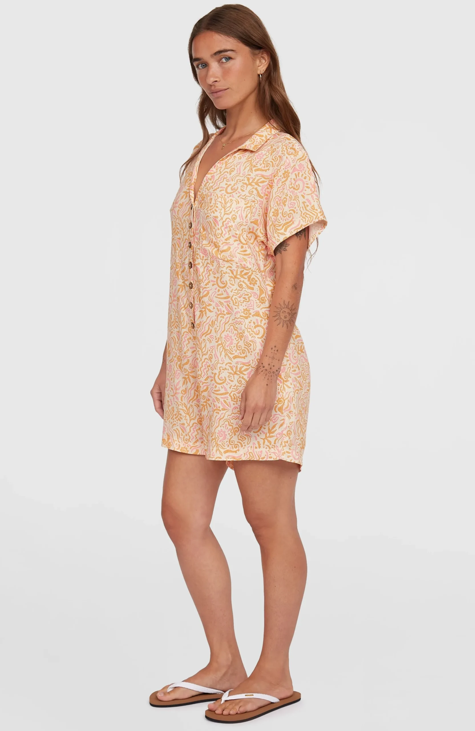 Femme O'Neill Robes, Combinaisons Et Jupes|Protection Anti-Uv-FemmesCombishort Women of the Wave| Blanc