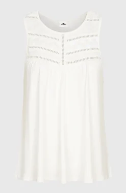 Femme O'Neill T-Shirts Et Tops|Protection Anti-Uv-FemmesDébardeur à broderie Essentials Tokeena| Blanc