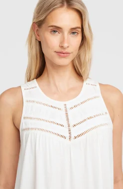 Femme O'Neill T-Shirts Et Tops|Protection Anti-Uv-FemmesDébardeur à broderie Essentials Tokeena| Blanc