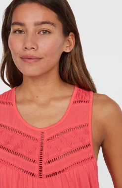 Femme O'Neill T-Shirts Et Tops|Protection Anti-Uv-FemmesDébardeur à broderie Essentials Tokeena| Rose
