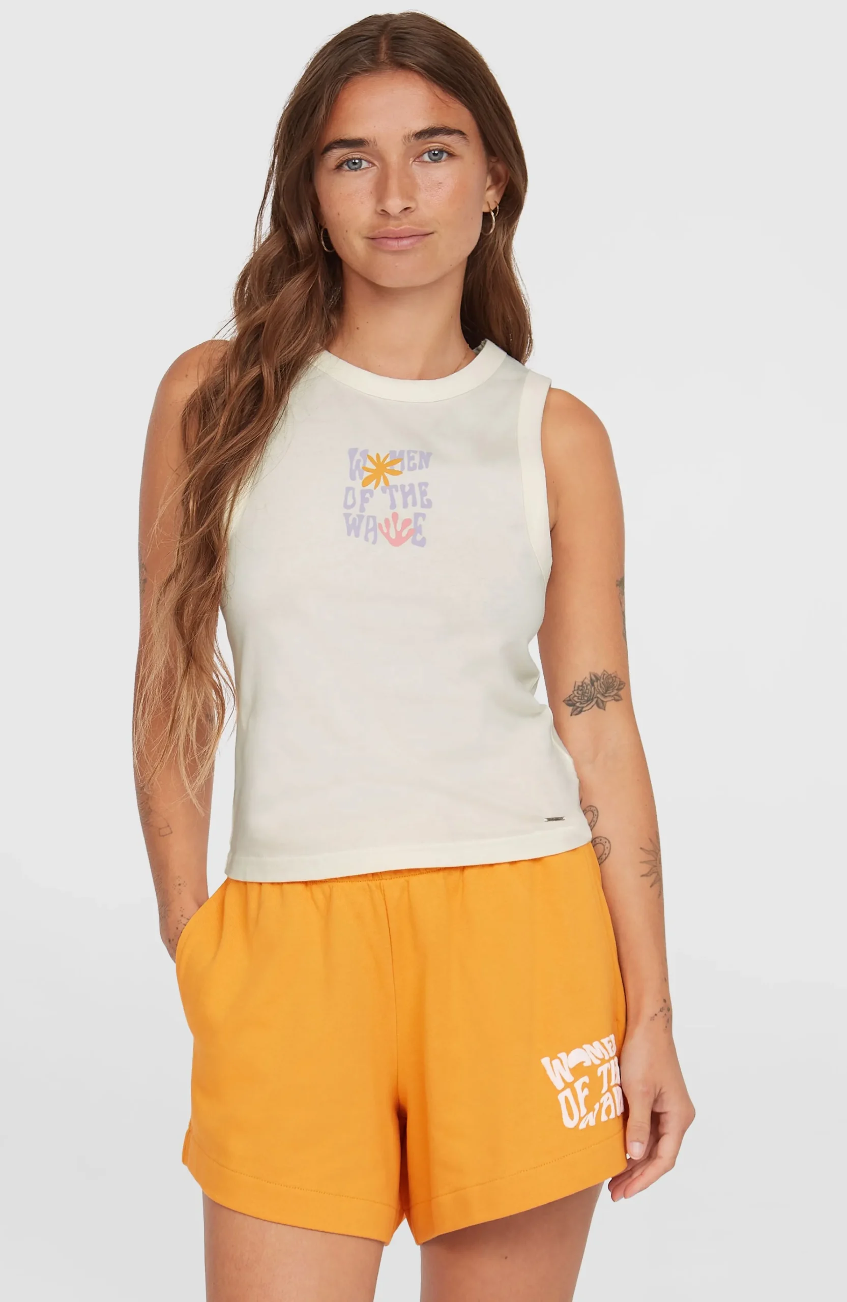 Femme O'Neill T-Shirts Et Tops|Protection Anti-Uv-FemmesDébardeur Women of the Wave| Beige