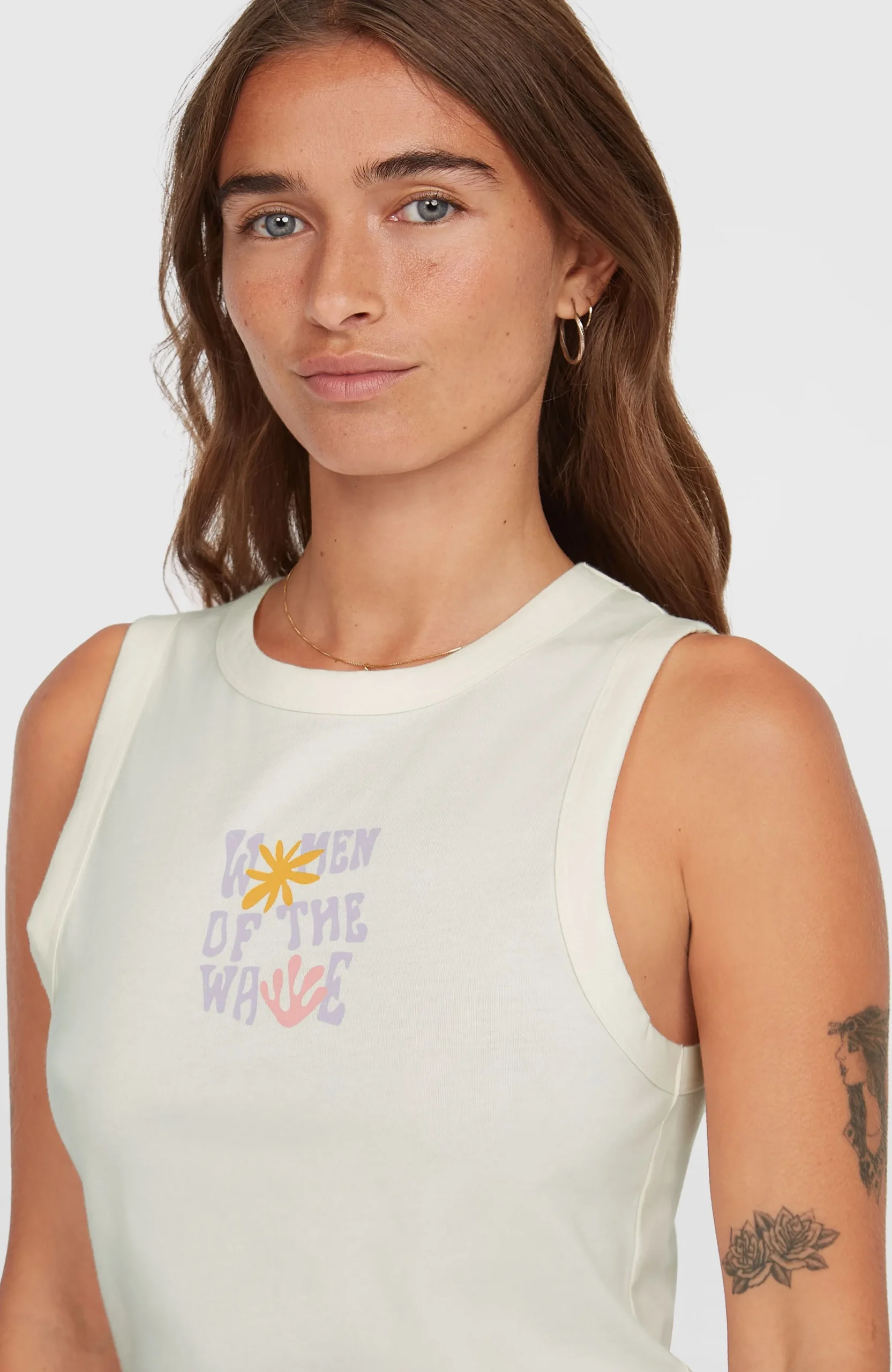 Femme O'Neill T-Shirts Et Tops|Protection Anti-Uv-FemmesDébardeur Women of the Wave| Beige