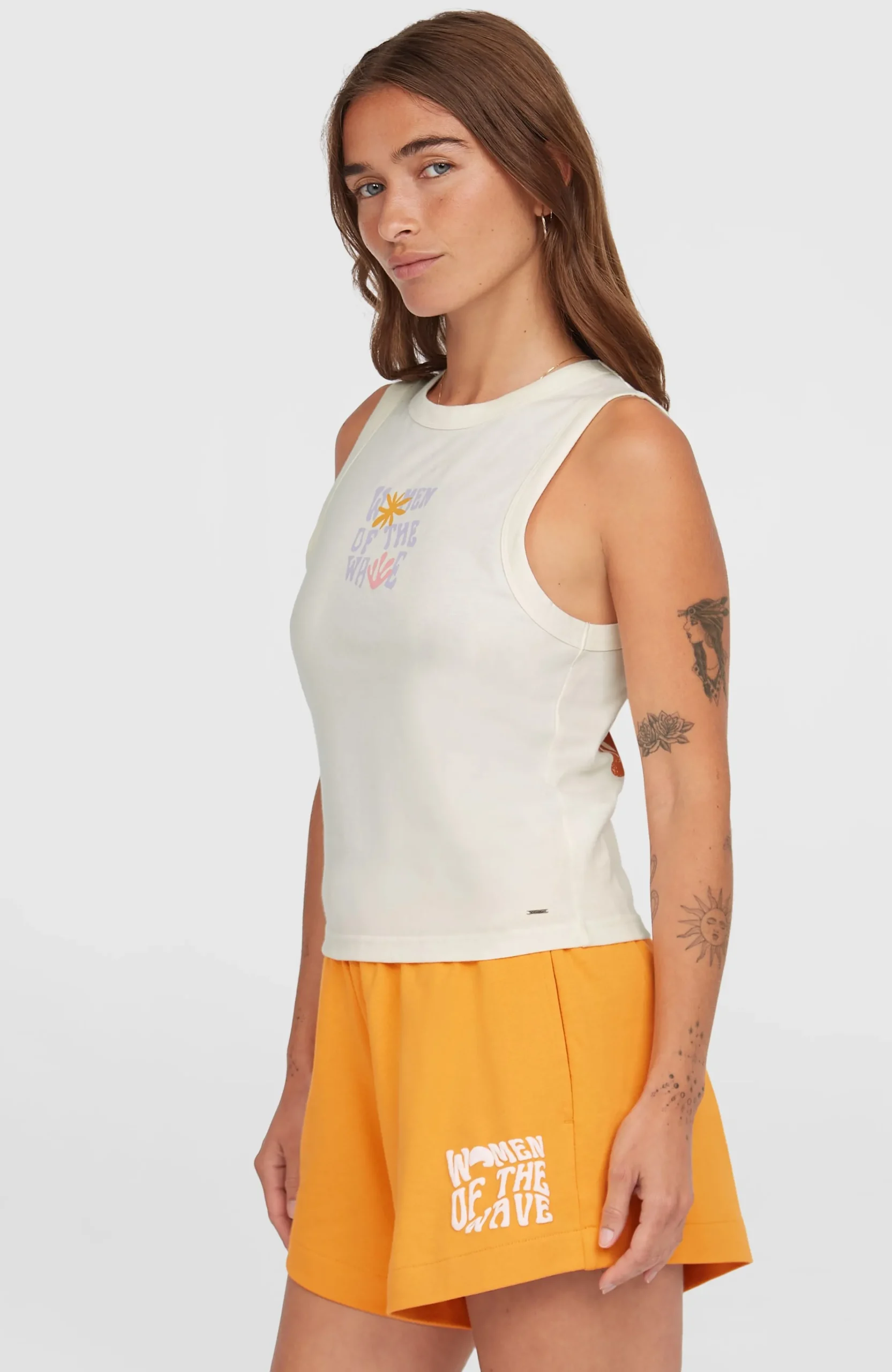 Femme O'Neill T-Shirts Et Tops|Protection Anti-Uv-FemmesDébardeur Women of the Wave| Beige