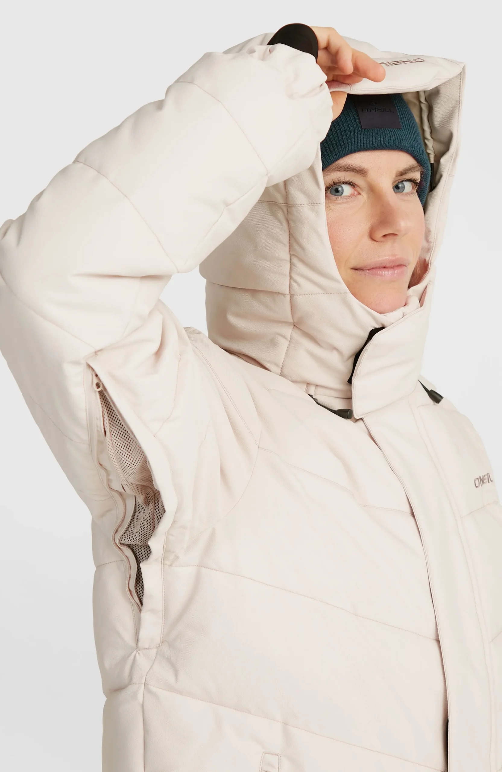 Femme O'Neill Vestes De Ski|Vestes De Snowboard-FemmesDoudoune Z.E.N Hybrid| Beige