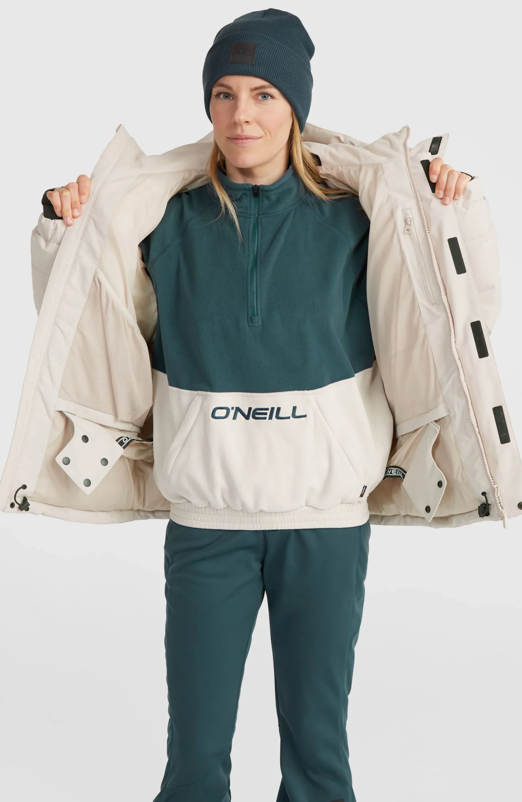 Femme O'Neill Vestes De Ski|Vestes De Snowboard-FemmesDoudoune Z.E.N Hybrid| Beige