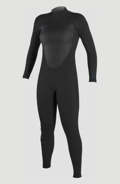 Femme O'Neill Combinaisons|Protection Anti-Uv-FemmesEpic 4/3mm Back Zip Full Wetsuit| Noire