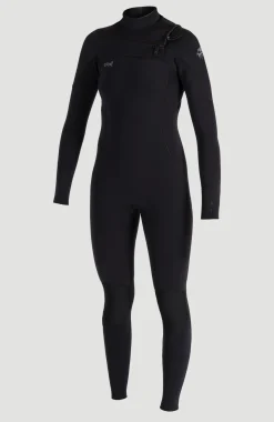 Femme O'Neill Combinaisons|Protection Anti-Uv-FemmesEpic 4/3mm Chest Zip Full Wetsuit| Noire