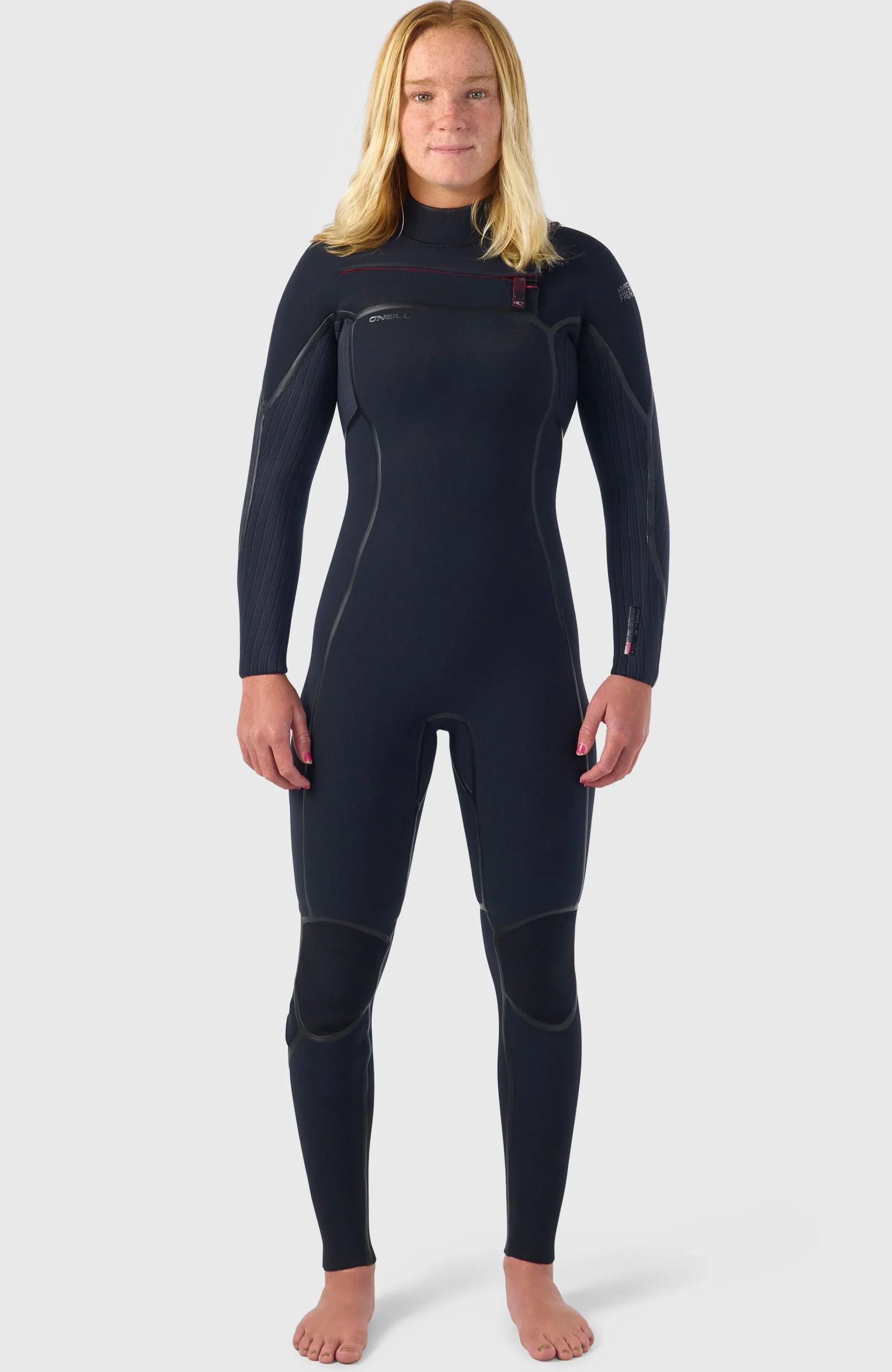 Femme O'Neill Combinaisons|Protection Anti-Uv-FemmesHyperfreak Fire 4/3mm+ Chest Zip Full Wetsuit| Noire