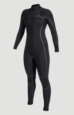 Femme O'Neill Combinaisons|Protection Anti-Uv-FemmesHyperfreak Fire 4/3mm+ Chest Zip Full Wetsuit| Noire