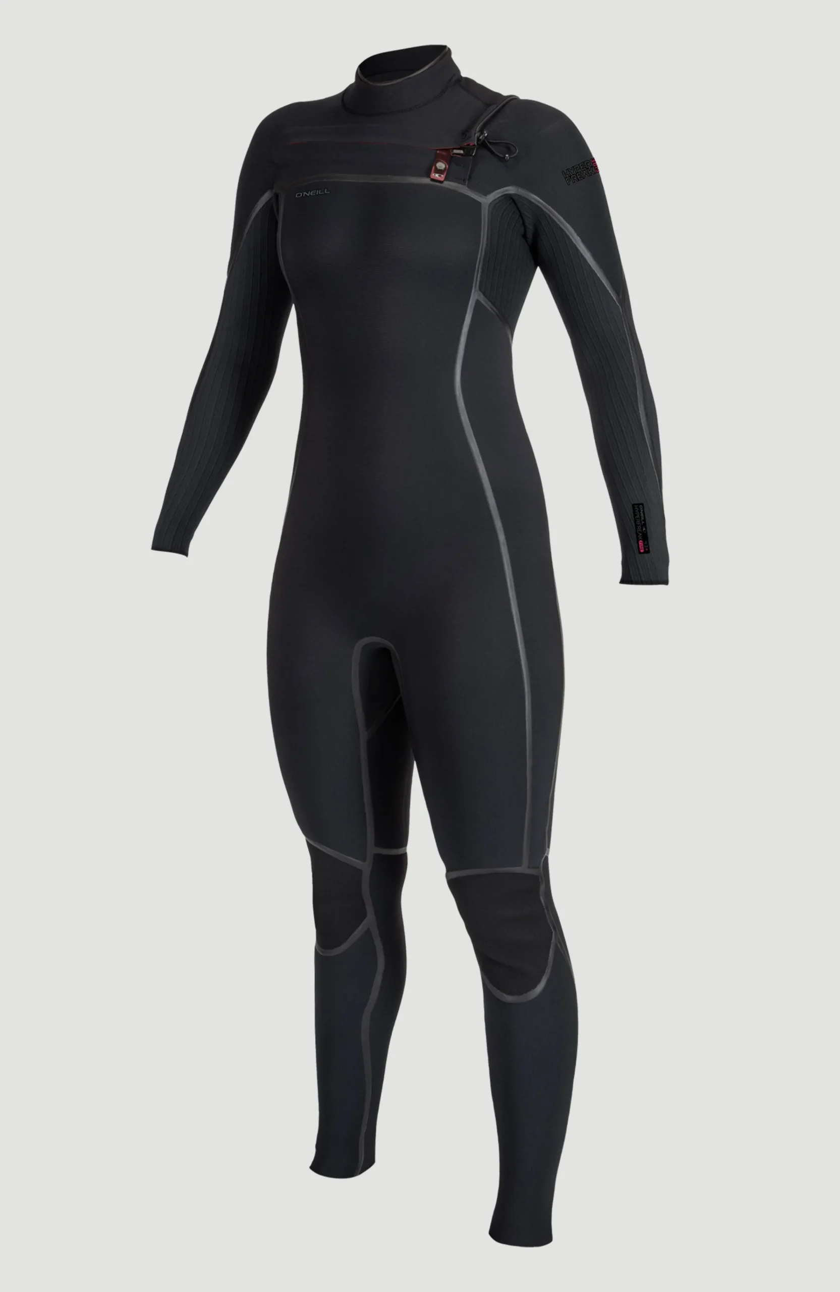 Femme O'Neill Combinaisons|Protection Anti-Uv-FemmesHyperfreak Fire 4/3mm+ Chest Zip Full Wetsuit| Noire