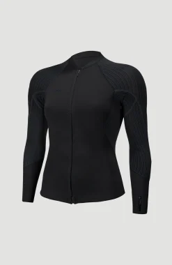 Femme O'Neill Combinaisons|Protection Anti-Uv-FemmesHyperfreak 2/1.5mm Front Zip Wetsuit Jacket| Noire