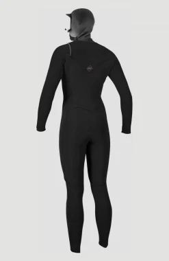 Femme O'Neill Combinaisons|Protection Anti-Uv-FemmesHyperfreak Plus 5/4mm Chest Zip Full Wetsuit with Hood| Noire