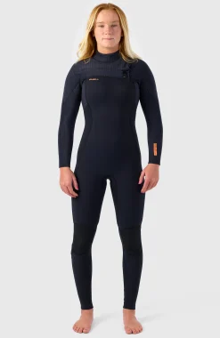 Femme O'Neill Combinaisons|Protection Anti-Uv-FemmesHyperfreak Plus 3/2mm Chest Zip Full Wetsuit| Noire