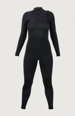 Femme O'Neill Combinaisons|Protection Anti-Uv-FemmesHyperfreak Plus 3/2mm Chest Zip Full Wetsuit| Noire