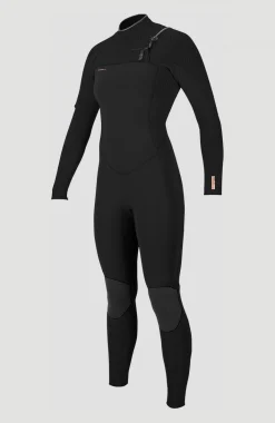Femme O'Neill Combinaisons|Protection Anti-Uv-FemmesHyperfreak Plus 4/3mm Chest Zip Full Wetsuit| Noire