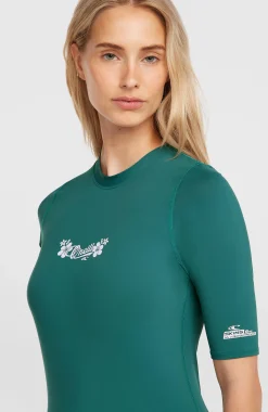 Femme O'Neill Bikinis|Protection Anti-Uv-FemmesLycra à manches courtes | Vert