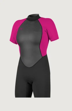 Femme O'Neill Combinaisons|Protection Anti-Uv-FemmesReactor-2 2mm Back Zip Shortsleeve Spring Wetsuit| Noire