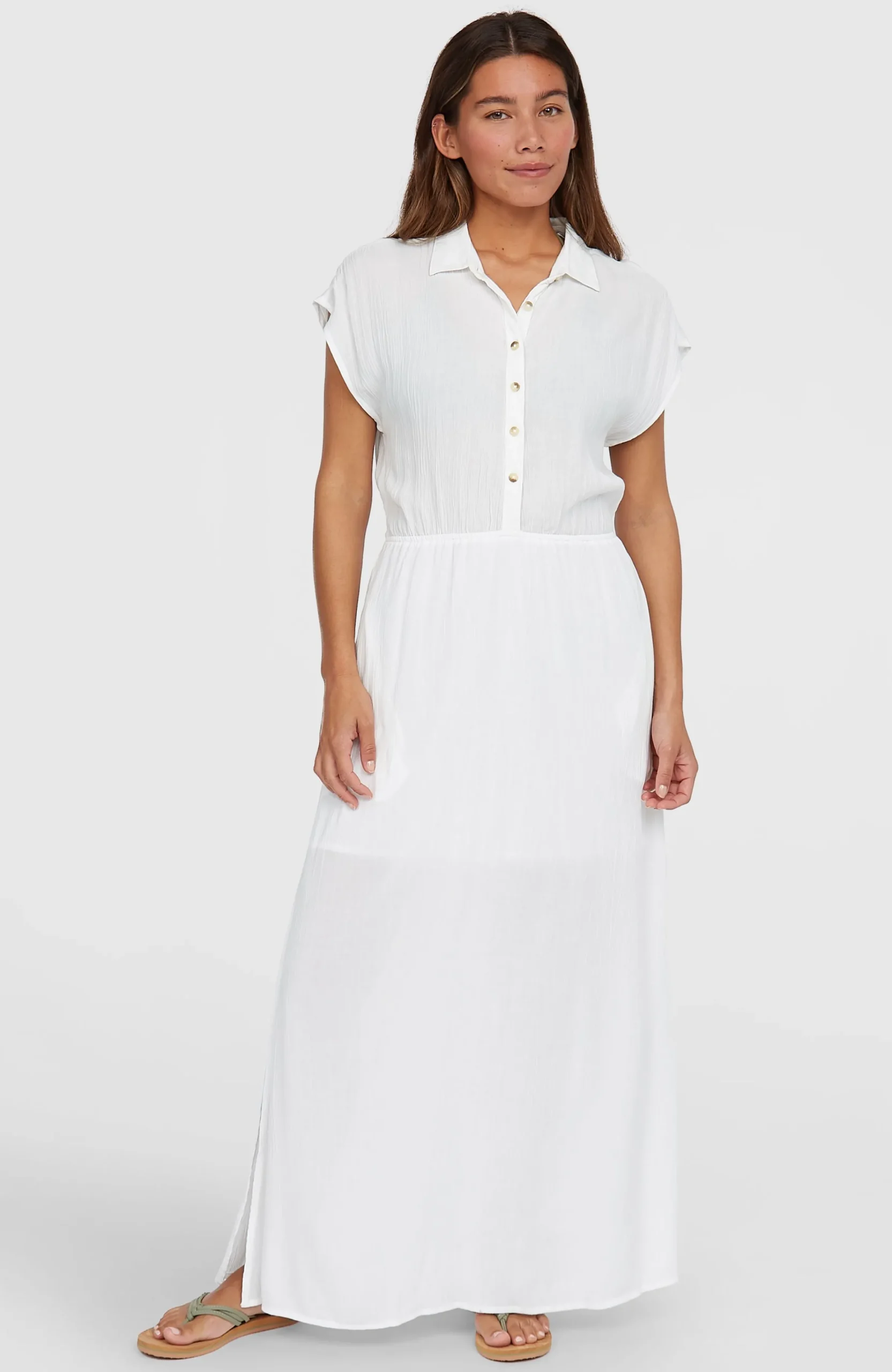 Femme O'Neill Robes, Combinaisons Et Jupes|Protection Anti-Uv-FemmesRobe chemise longue Lori| Blanc