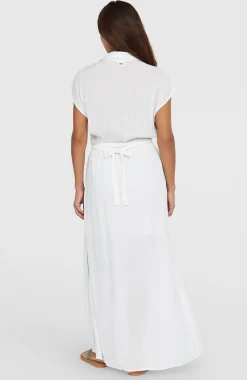 Femme O'Neill Robes, Combinaisons Et Jupes|Protection Anti-Uv-FemmesRobe chemise longue Lori| Blanc
