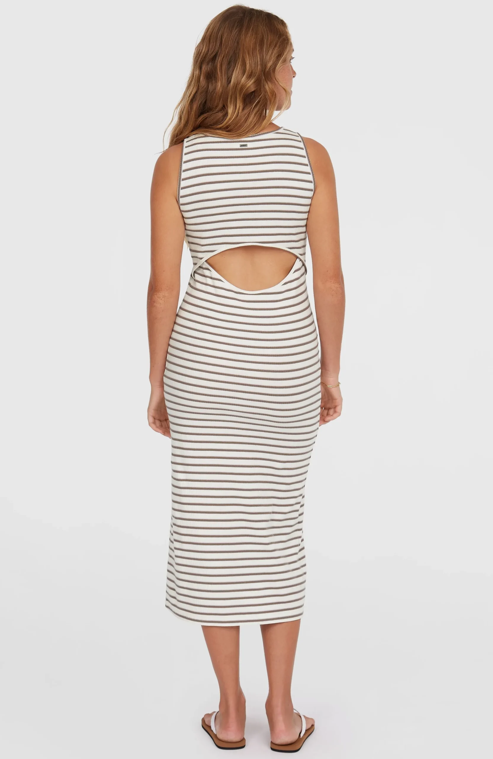 Femme O'Neill Robes, Combinaisons Et Jupes|Protection Anti-Uv-FemmesRobe midi côtelée Jess| Blanc