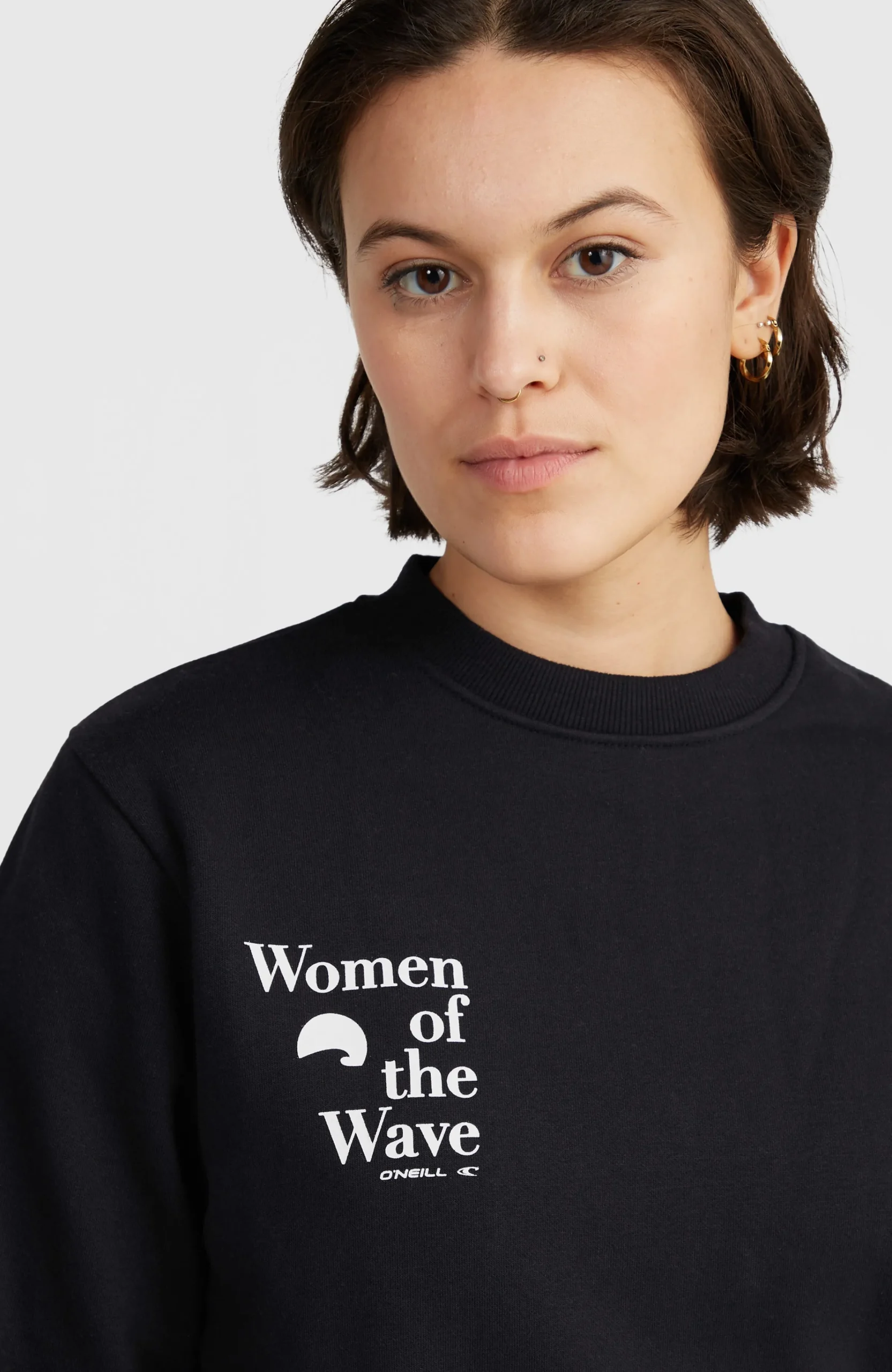 Femme O'Neill Sweats & Pulls|Protection Anti-Uv-FemmesSweatshirt à col rond Women of the Wave| Noire