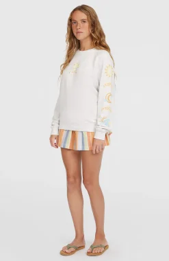 Femme O'Neill Sweats & Pulls|Protection Anti-Uv-FemmesSweatshirt Beach Vintage Crew| Blanc