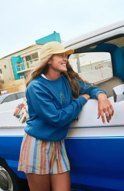 Femme O'Neill Sweats & Pulls|Protection Anti-Uv-FemmesSweatshirt Beach Vintage Crew| Bleu