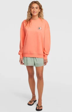Femme O'Neill Sweats & Pulls|Protection Anti-Uv-FemmesSweatshirt Summer Must-Have Crewneck| Orange