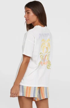 Femme O'Neill T-Shirts Et Tops|Protection Anti-Uv-FemmesT-shirt Beach Vintage| Blanc