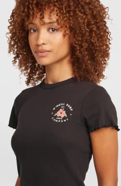 Femme O'Neill T-Shirts Et Tops|Protection Anti-Uv-FemmesT-shirt côtelé | Noire