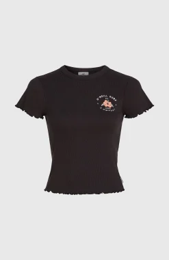 Femme O'Neill T-Shirts Et Tops|Protection Anti-Uv-FemmesT-shirt côtelé | Noire