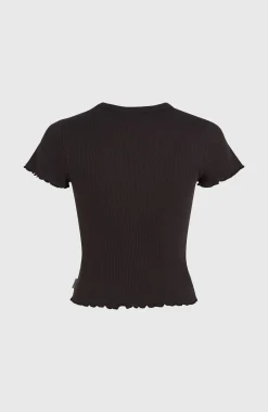 Femme O'Neill T-Shirts Et Tops|Protection Anti-Uv-FemmesT-shirt côtelé | Noire