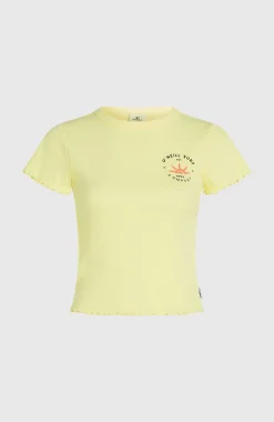 Femme O'Neill T-Shirts Et Tops|Protection Anti-Uv-FemmesT-shirt côtelé | Jaune