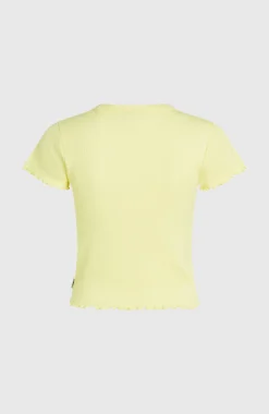 Femme O'Neill T-Shirts Et Tops|Protection Anti-Uv-FemmesT-shirt côtelé | Jaune