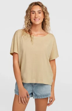 Femme O'Neill T-Shirts Et Tops|Protection Anti-Uv-FemmesT-shirt Essentials Script Scoop Neck| Beige