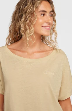 Femme O'Neill T-Shirts Et Tops|Protection Anti-Uv-FemmesT-shirt Essentials Script Scoop Neck| Beige