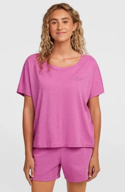 Femme O'Neill T-Shirts Et Tops|Protection Anti-Uv-FemmesT-shirt Essentials Script Scoop Neck| Violet