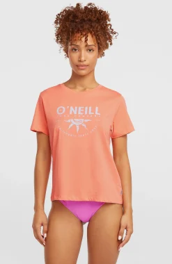 Femme O'Neill T-Shirts Et Tops|Protection Anti-Uv-FemmesT-shirt Front Print| Orange