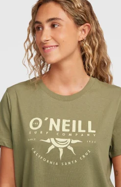 Femme O'Neill T-Shirts Et Tops|Protection Anti-Uv-FemmesT-shirt Front Print| Vert
