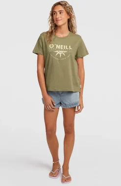 Femme O'Neill T-Shirts Et Tops|Protection Anti-Uv-FemmesT-shirt Front Print| Vert