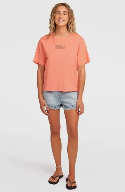 Femme O'Neill T-Shirts Et Tops|Protection Anti-Uv-FemmesT-shirt Boxy Back-Print| Orange