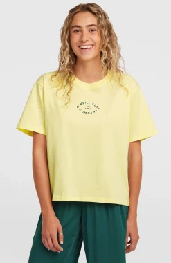 Femme O'Neill T-Shirts Et Tops|Protection Anti-Uv-FemmesT-shirt Boxy Back-Print| Jaune
