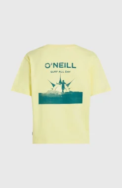 Femme O'Neill T-Shirts Et Tops|Protection Anti-Uv-FemmesT-shirt Boxy Back-Print| Jaune