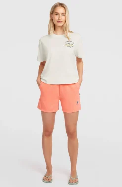 Femme O'Neill T-Shirts Et Tops|Protection Anti-Uv-FemmesT-shirt Boxy Back-Print| Blanc