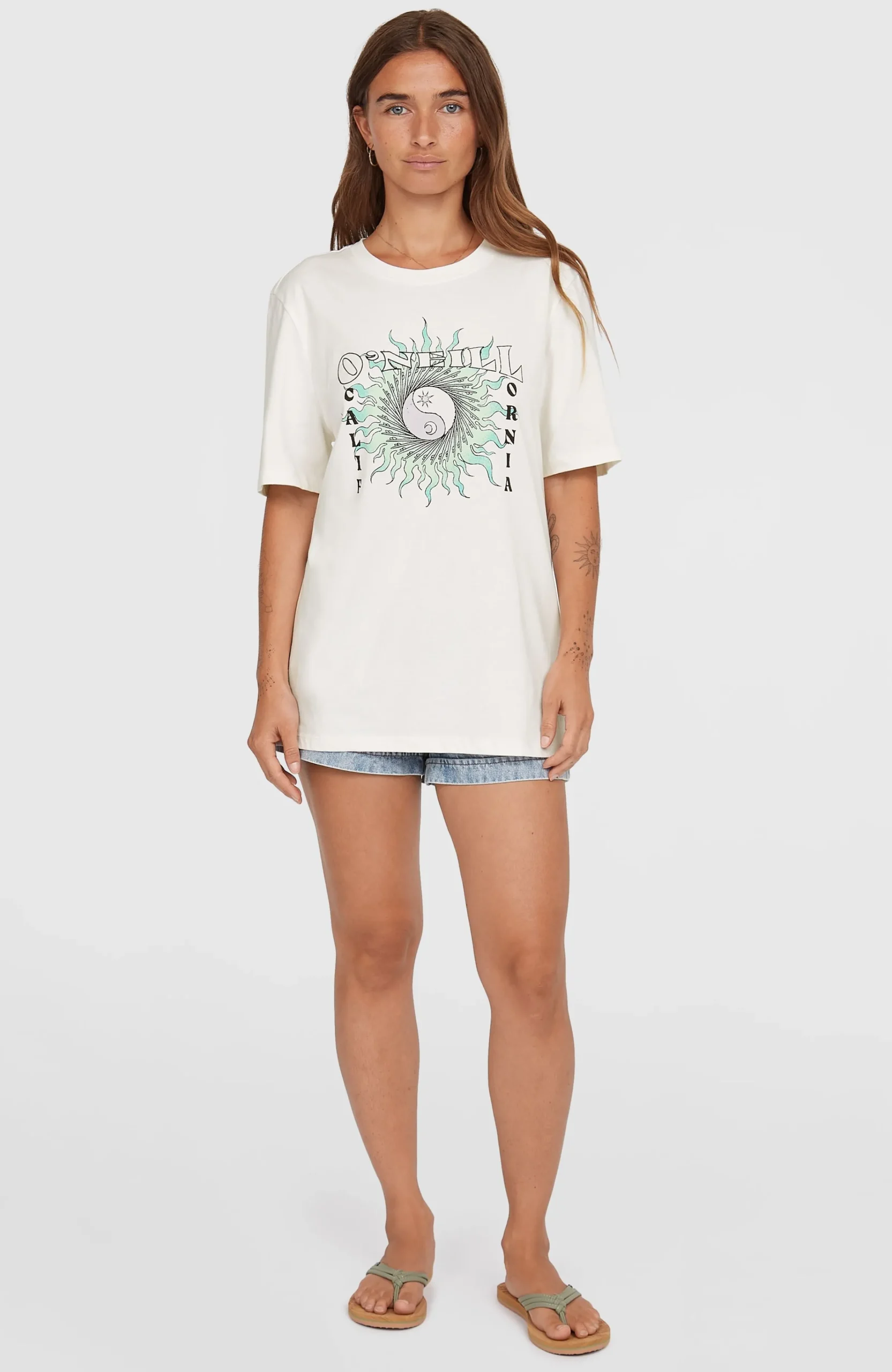 Femme O'Neill T-Shirts Et Tops|Protection Anti-Uv-FemmesT-shirt Summer Must Haves Graphic| Blanc